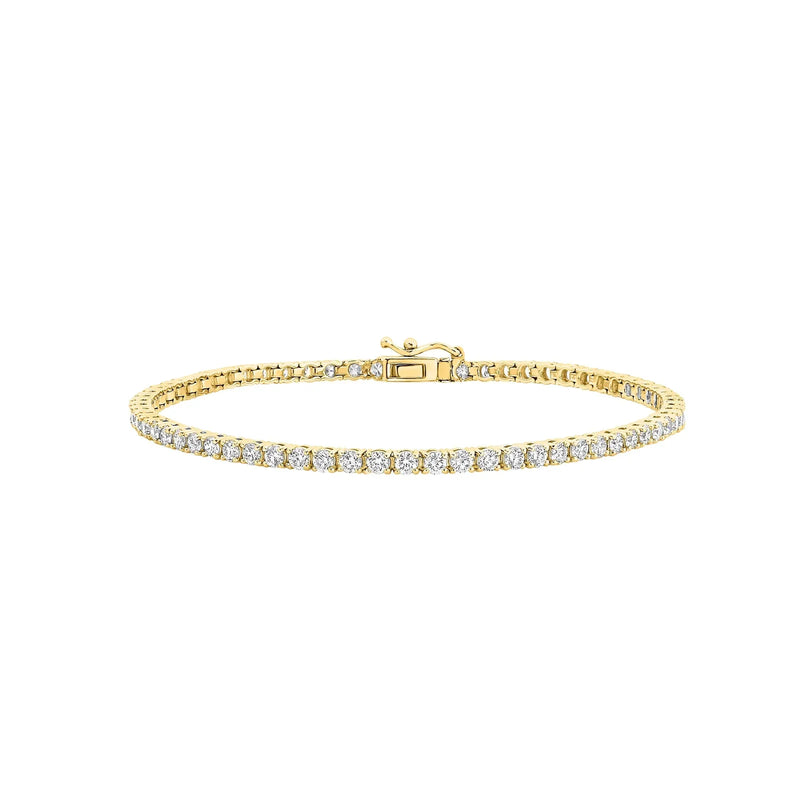 4.80ct Tennis Bracelet Lab Grown Yellow Gold