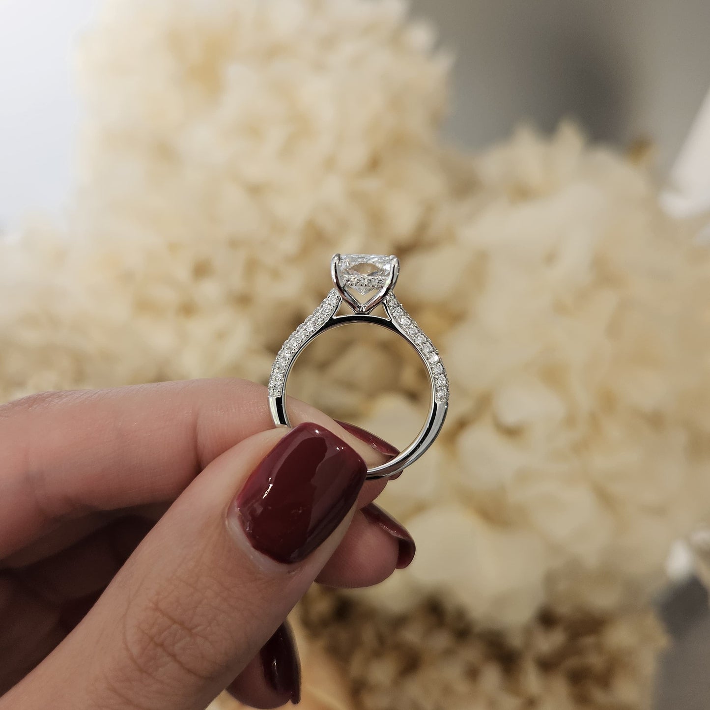 3.02ct Radiant Cut Lab Grown Custom Isabelle Design Platinum