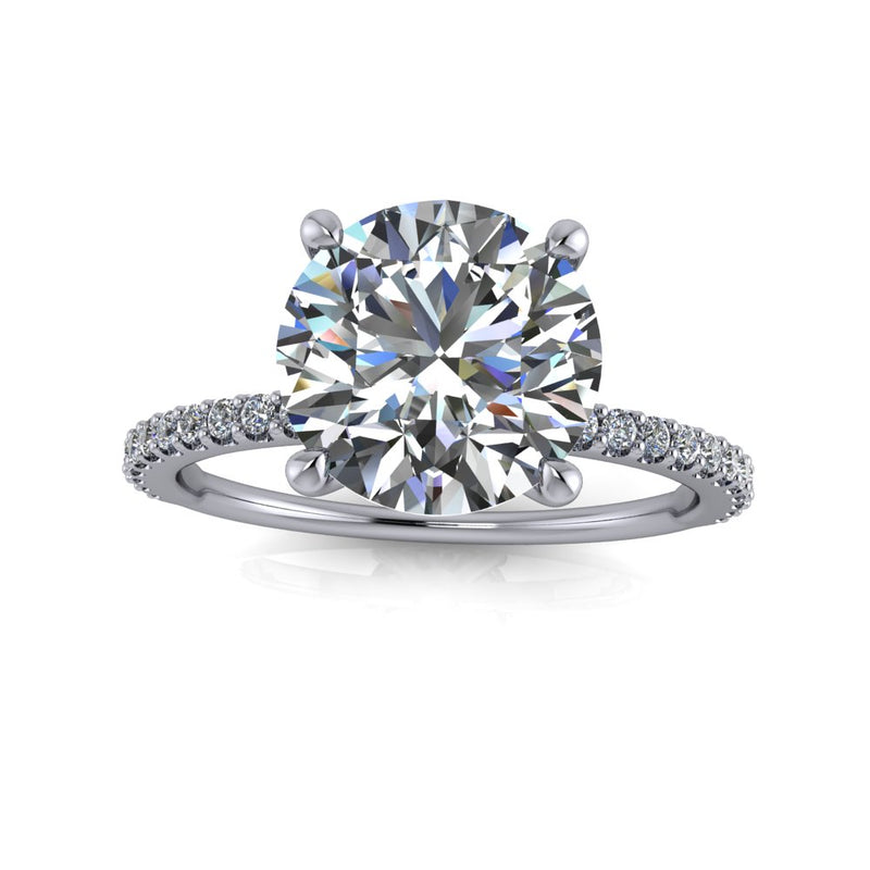 1.00ct Round Cut Natural Grown Grandi Design White Gold