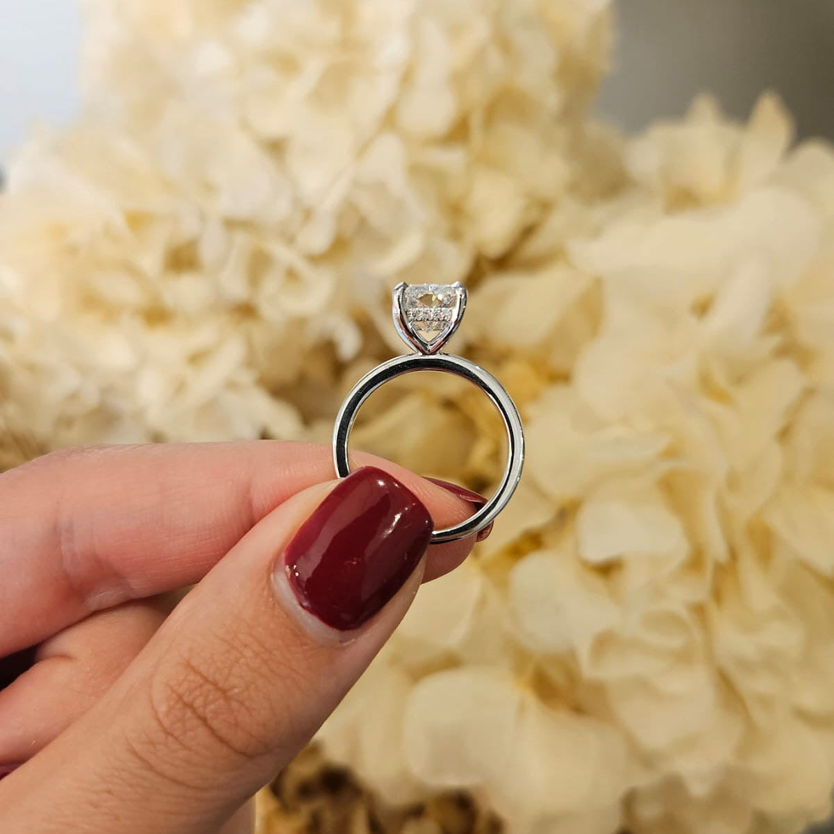 2.51ct Radiant Cut Lab Grown Audrey Design Platinum