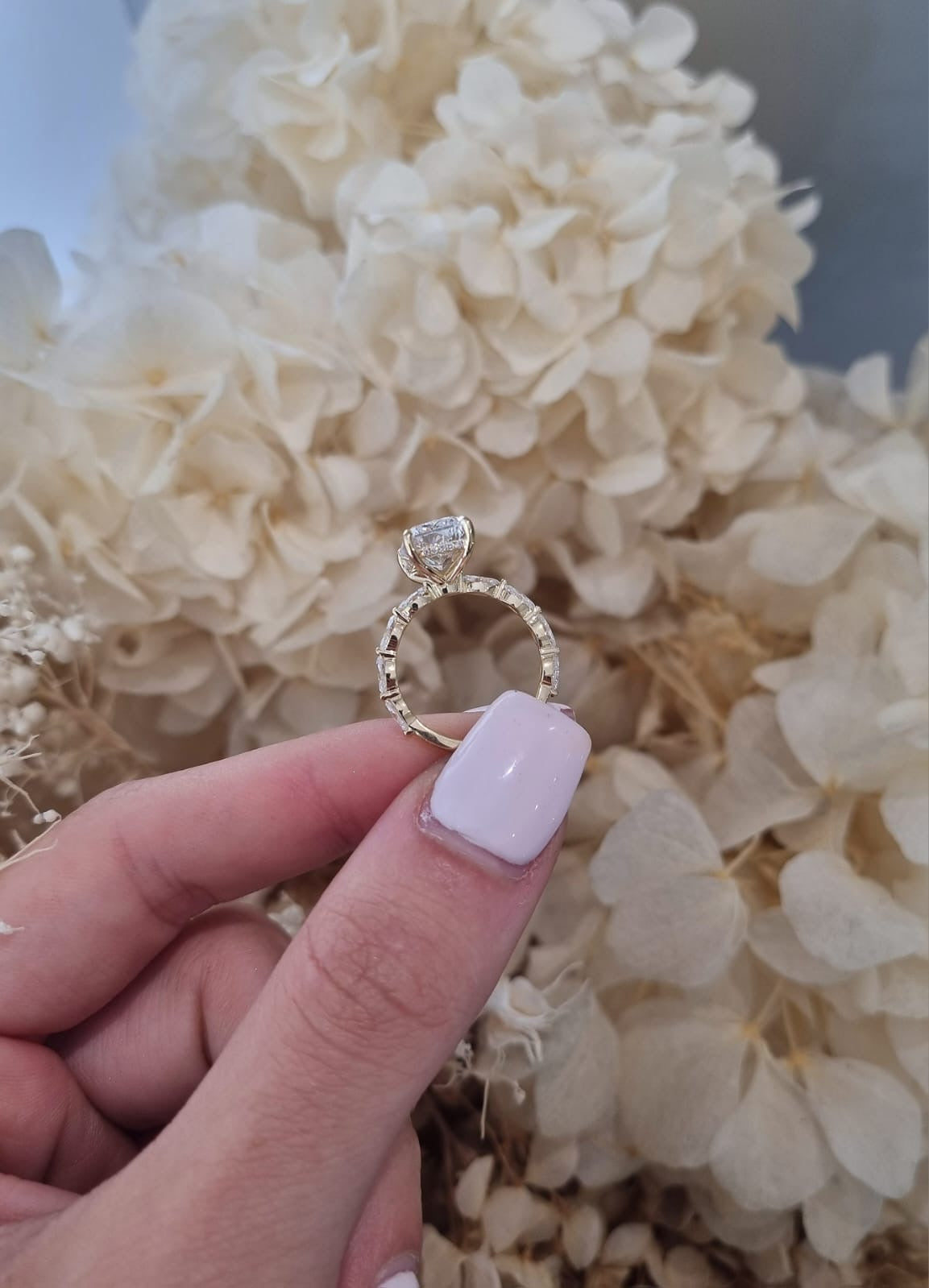 3.08ct Radiant Cut Lab Grown Electra Design Yellow Gold