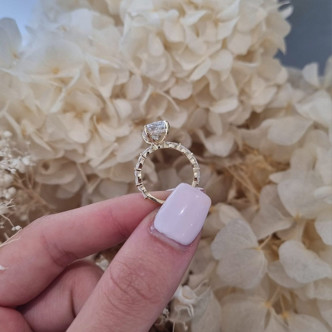 3.08ct Radiant Cut Lab Grown Electra Design Yellow Gold