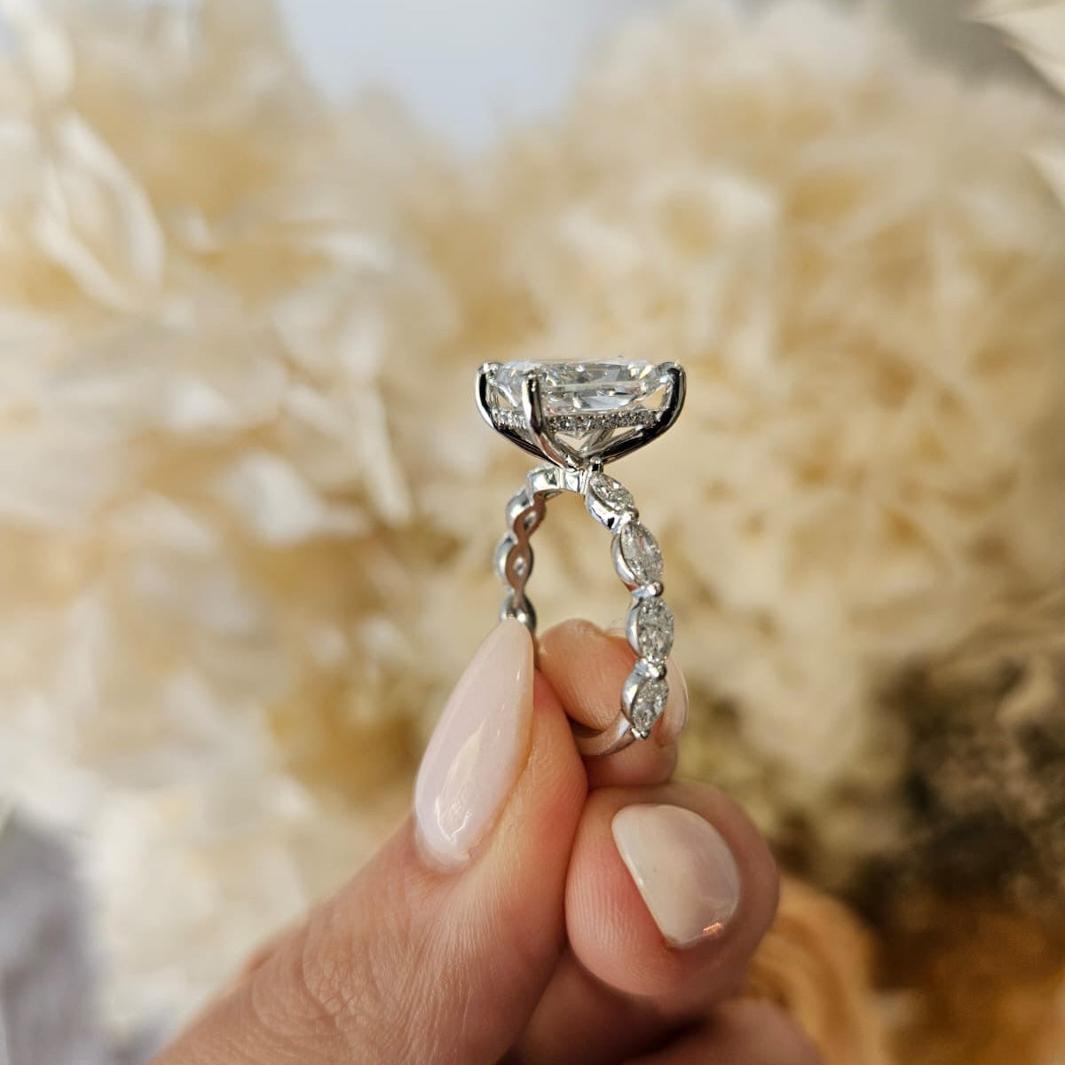 3.28ct Radiant Cut Lab Grown Electra Design Platinum