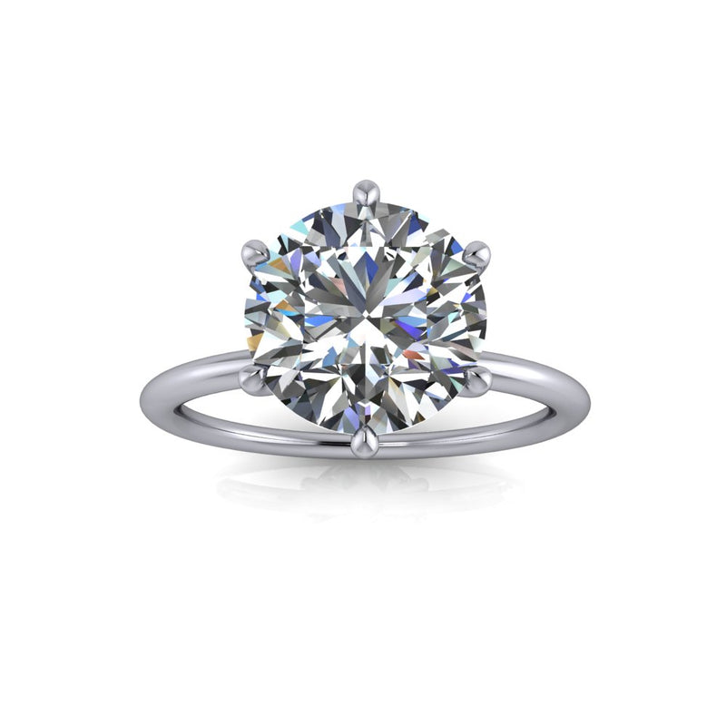 1.50ct Round Cut Lab Grown Lilly Design White Gold