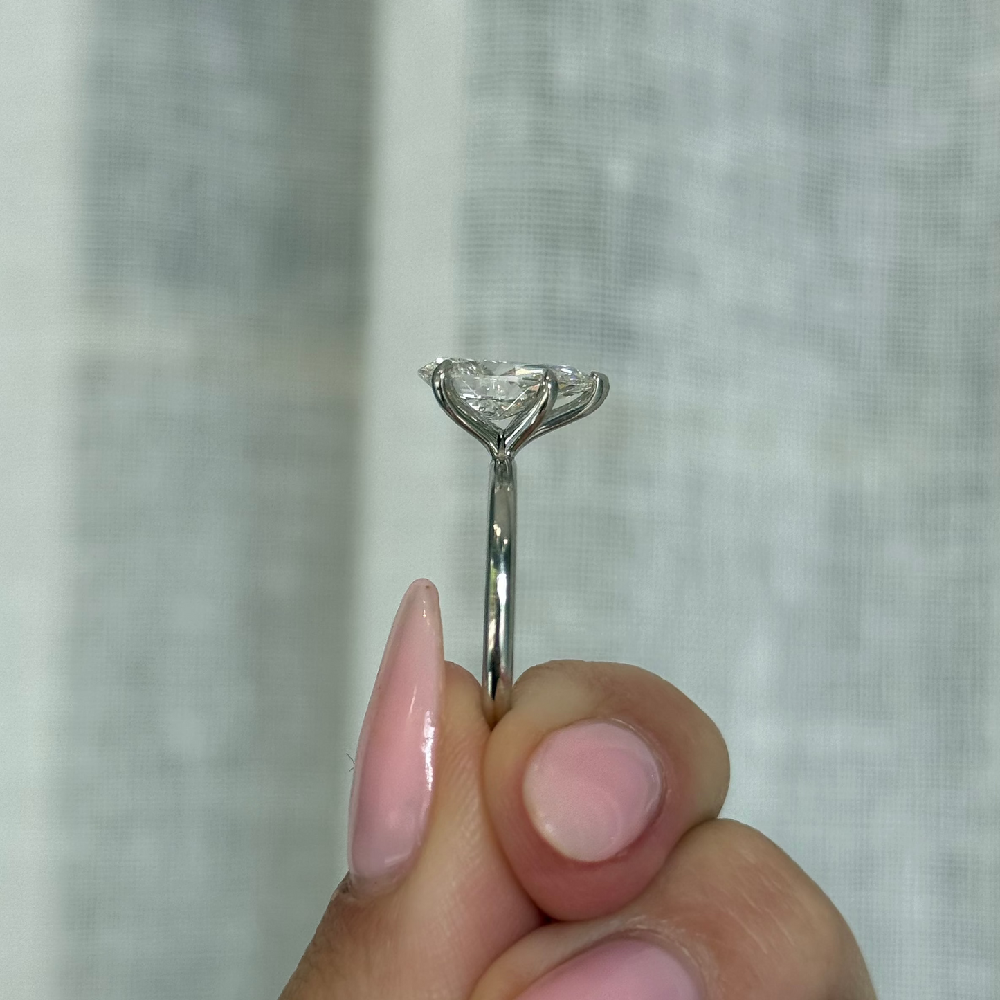 2.01ct Pear Cut Lab Grown Henri Design Platinum