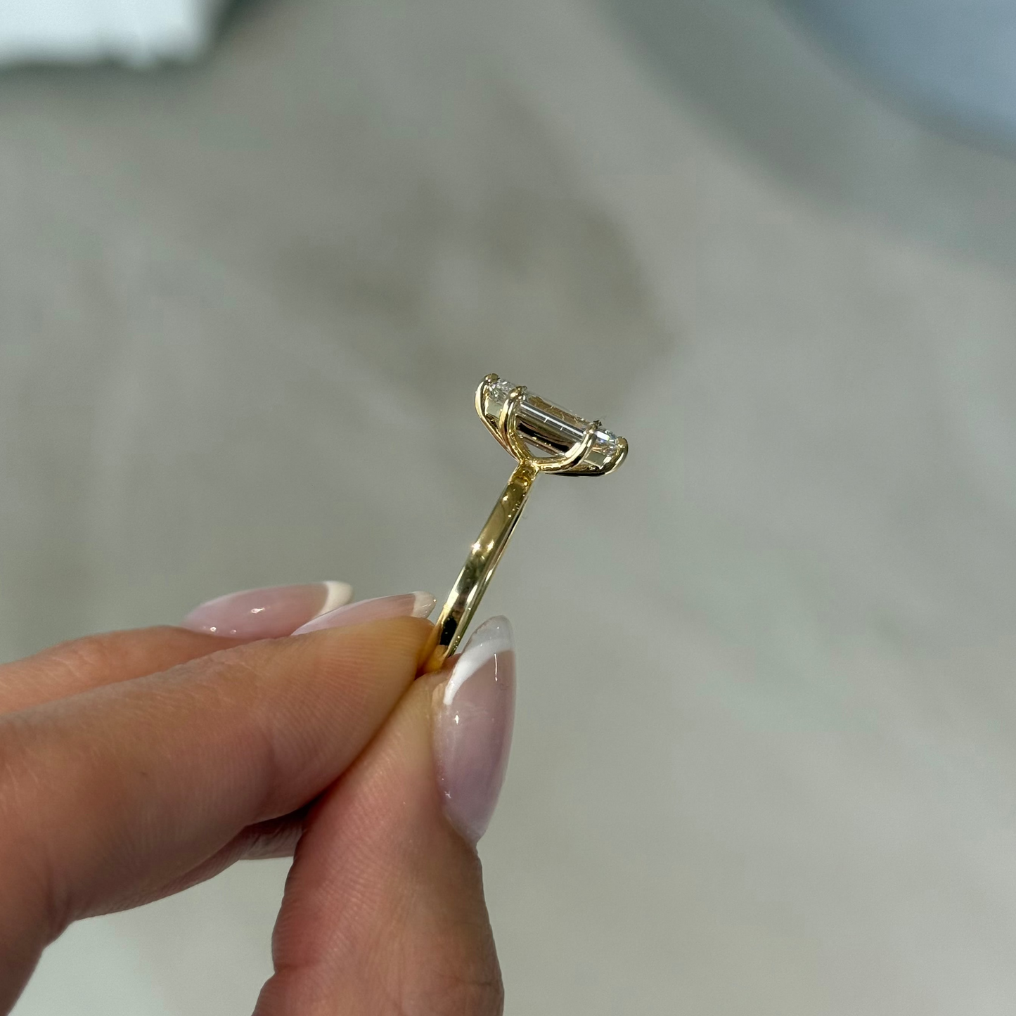 2.01ct Hexagonal Cut Lab Grown Natalia Design Yellow Gold