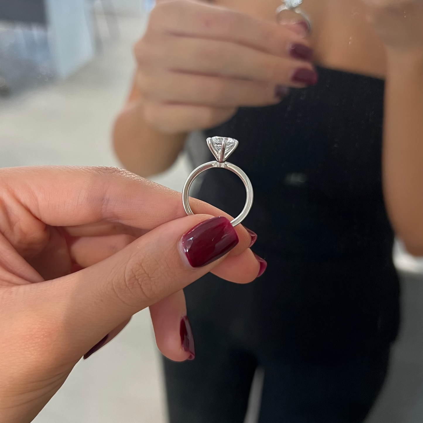 1.53ct Round Cut Lab Grown Henri Design White Gold