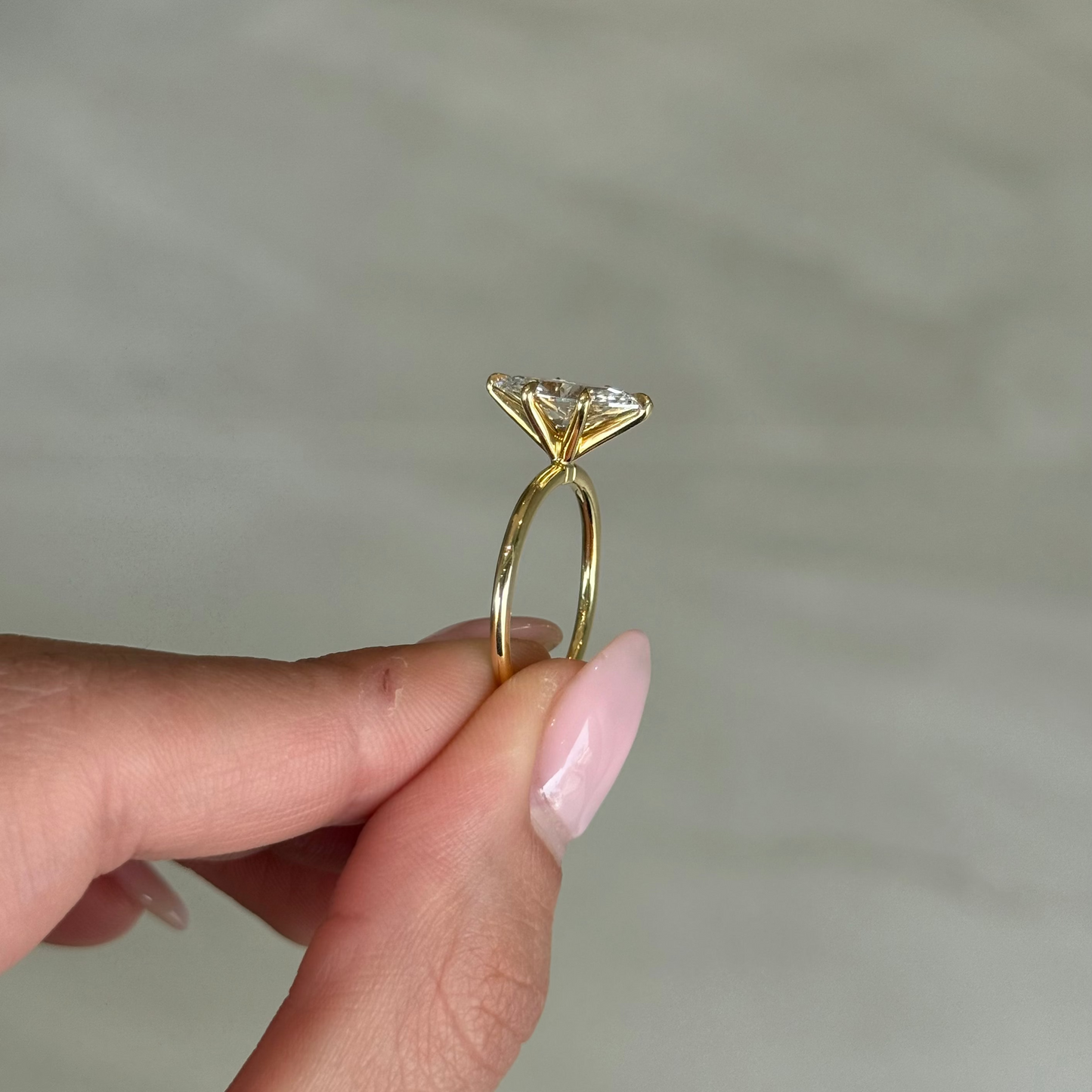 1.70 Marquise Cut Natural Grown Henri Design Yellow Gold