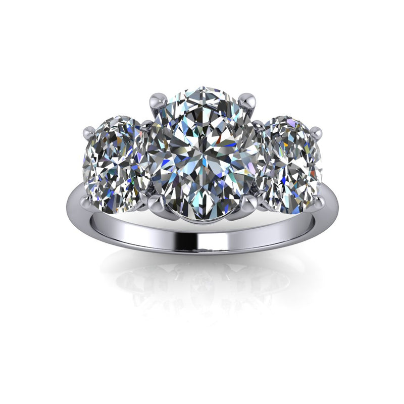 1.75ct Oval Cut Lab Grown Rosetta Design Platinum