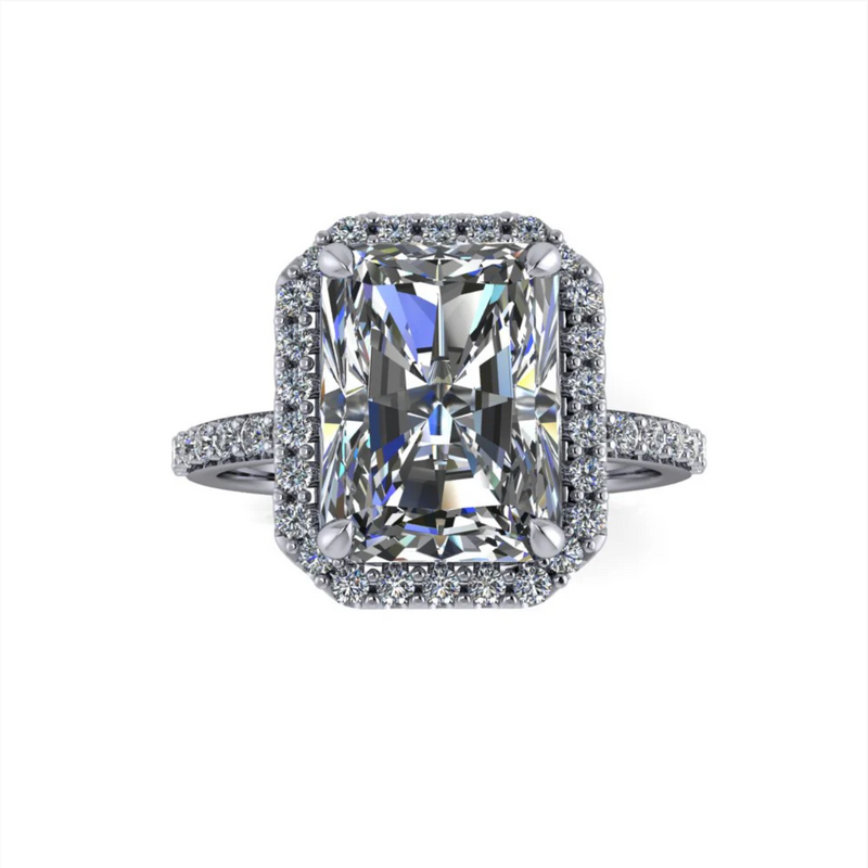 1.20ct Radiant Cut Natural Diamond Custom Elle Design Platinum