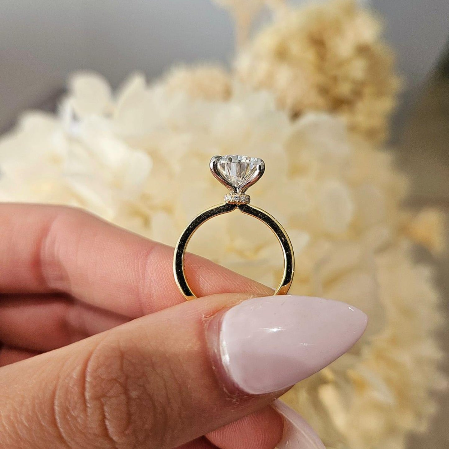 3.12ct Pear cut Lab Grown Catalina Design Two-tone - Michael Arthur Diamonds
