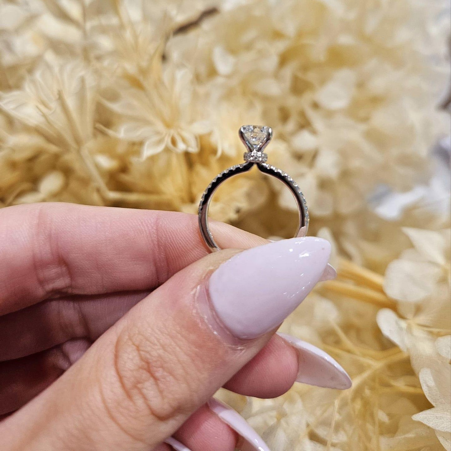 1.00ct Round Cut Natural Grown Grandi Design White Gold - Michael Arthur Diamonds