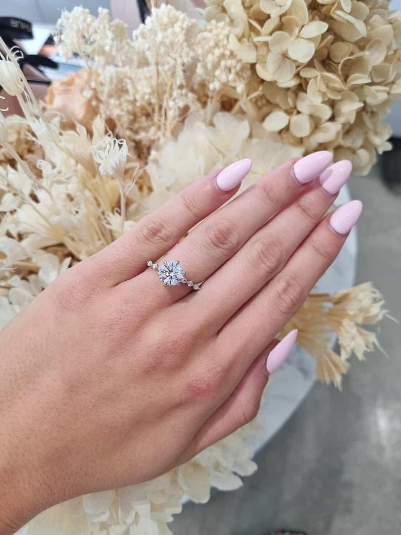 2.00ct Round Cut Lab Grown Ivy Design Platinum