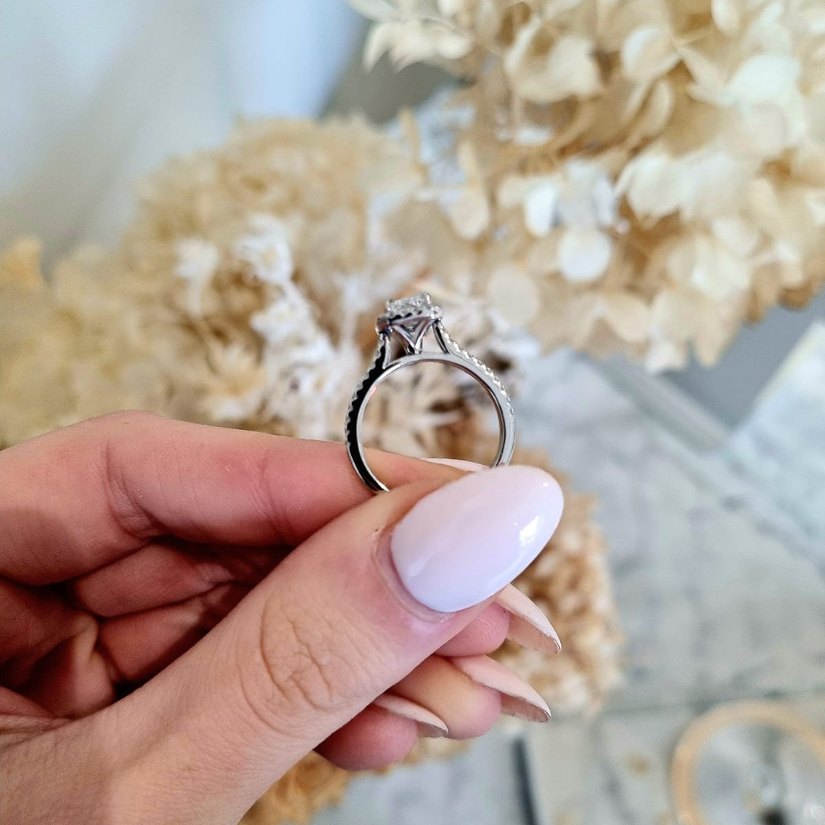 1.20ct Radiant Cut Natural Diamond Custom Elle Design Platinum