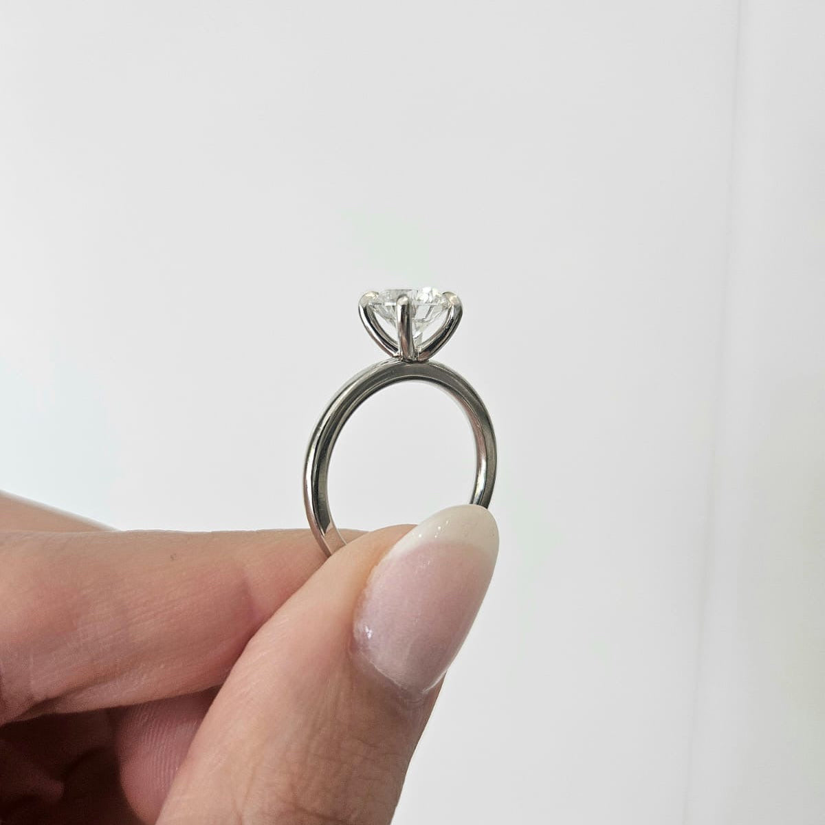 1.55ct Round Cut Lab Grown Henri Design White Gold