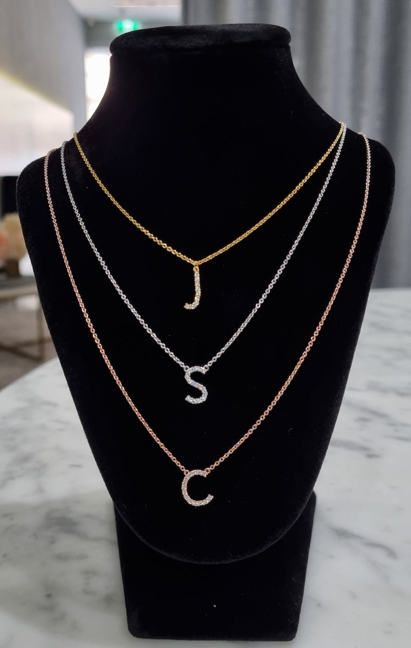 Diamond Initial Pendant