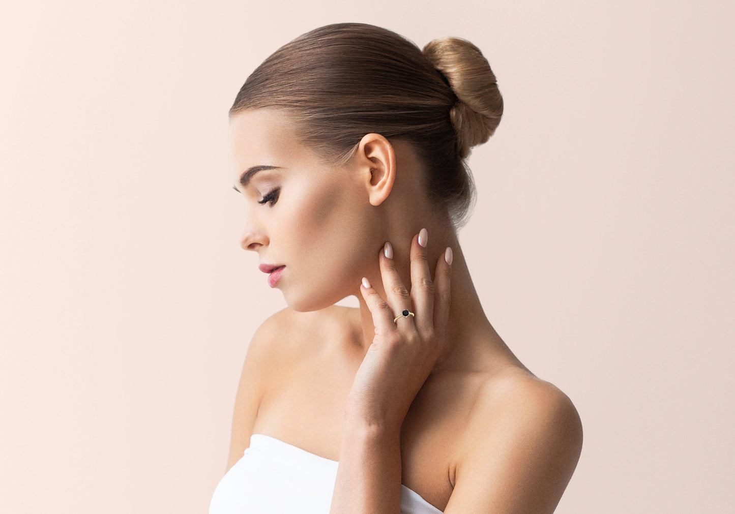 Black Sapphire & Diamond Claw Set Dress Ring - Michael Arthur Diamonds