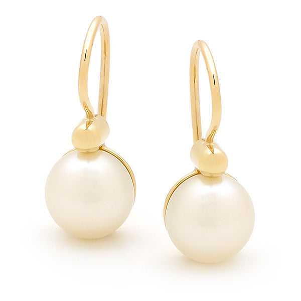 Freshwater Button Pearl Earrings