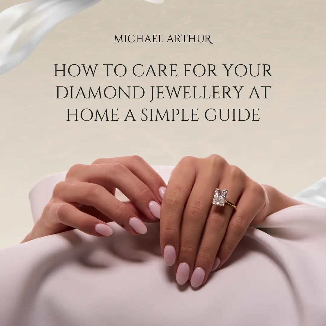 Guide on how to care for diamond jewellery at home with simple maintenance tips.