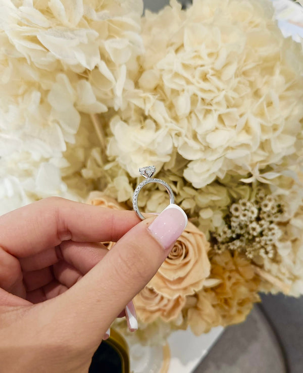 1.00ct Round Cut Lab Grown Bassano Design White Gold