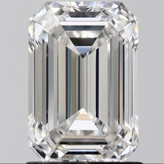 E colour VVS2 clarity 1.55ct Lab Grown Emerald cut Diamond