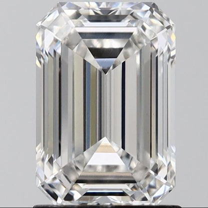 E colour VVS2 clarity 1.55ct Lab Grown Emerald cut Diamond