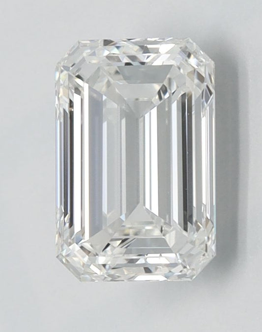 F colour VVS2 clarity 1.00ct Lab Grown Emerald cut Diamond