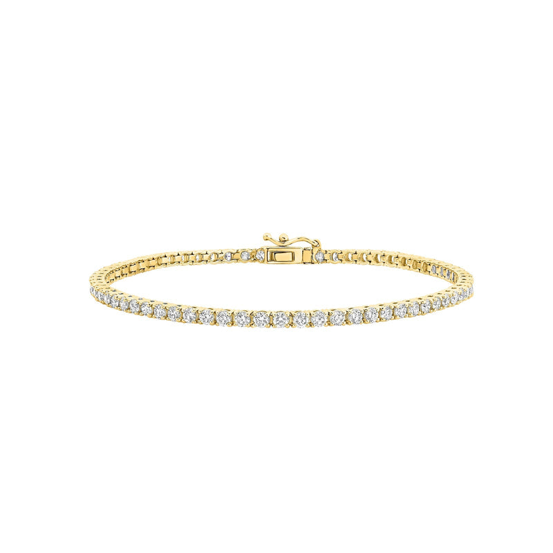 3.00ct Tennis Bracelet Lab Grown Diamond Yellow Gold