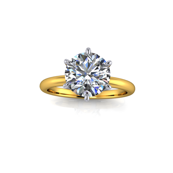 2.04ct Round Cut Lab Grown Custom Catalina Design Two tone