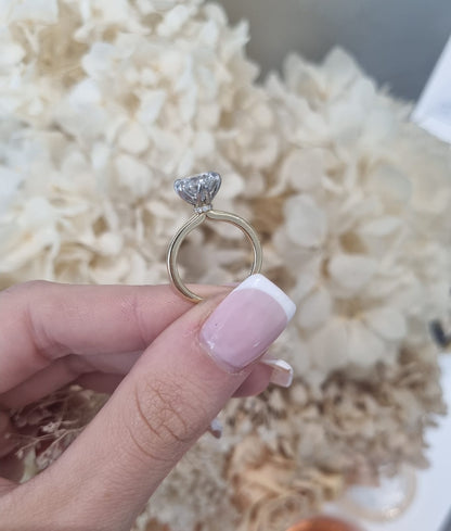 2.04ct Round Cut Lab Grown Custom Catalina Design Two tone