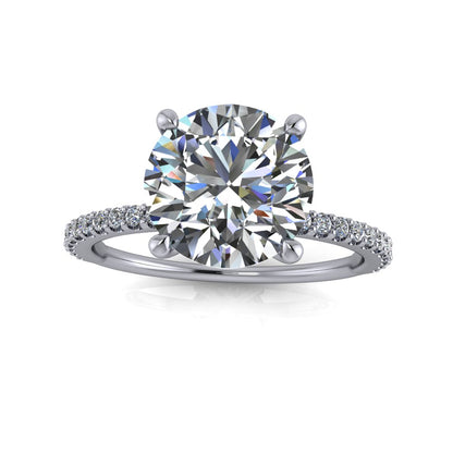 1.00ct Round Cut Natural Grown Grandi Design White Gold