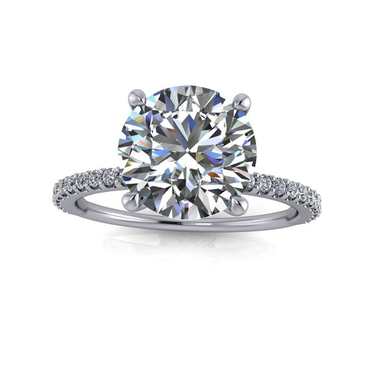 1.00ct Round Cut Natural Grown Grandi Design White Gold