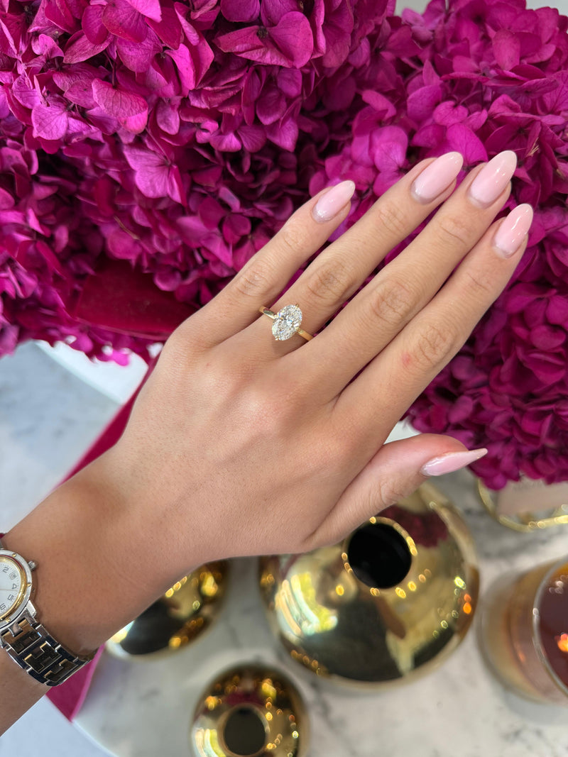 2.51ct Oval Cut Lab Grown Lucy Design Yellow Gold