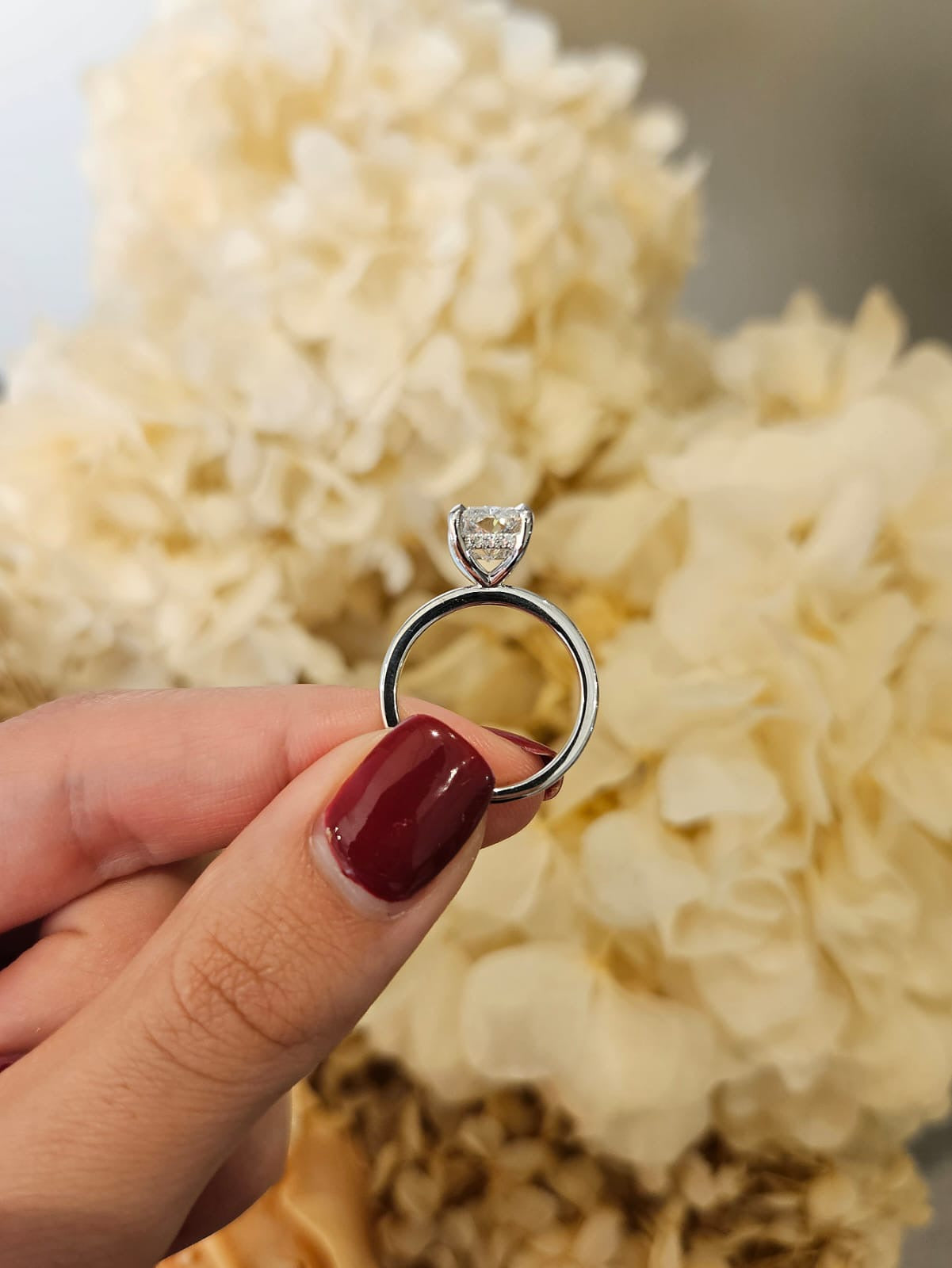 2.51ct Radiant Cut Lab Grown Audrey Design Platinum