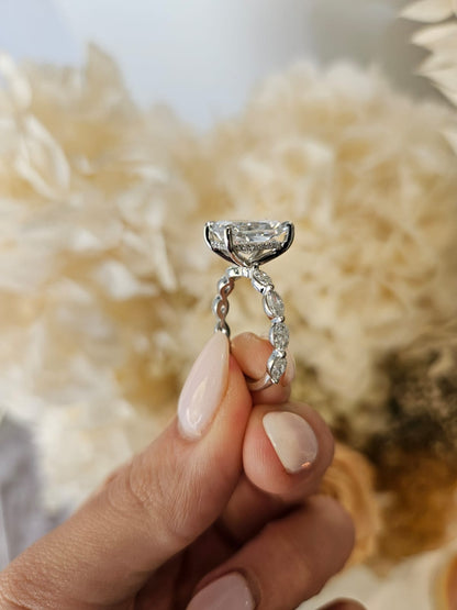 3.28ct Radiant Cut Lab Grown Electra Design Platinum