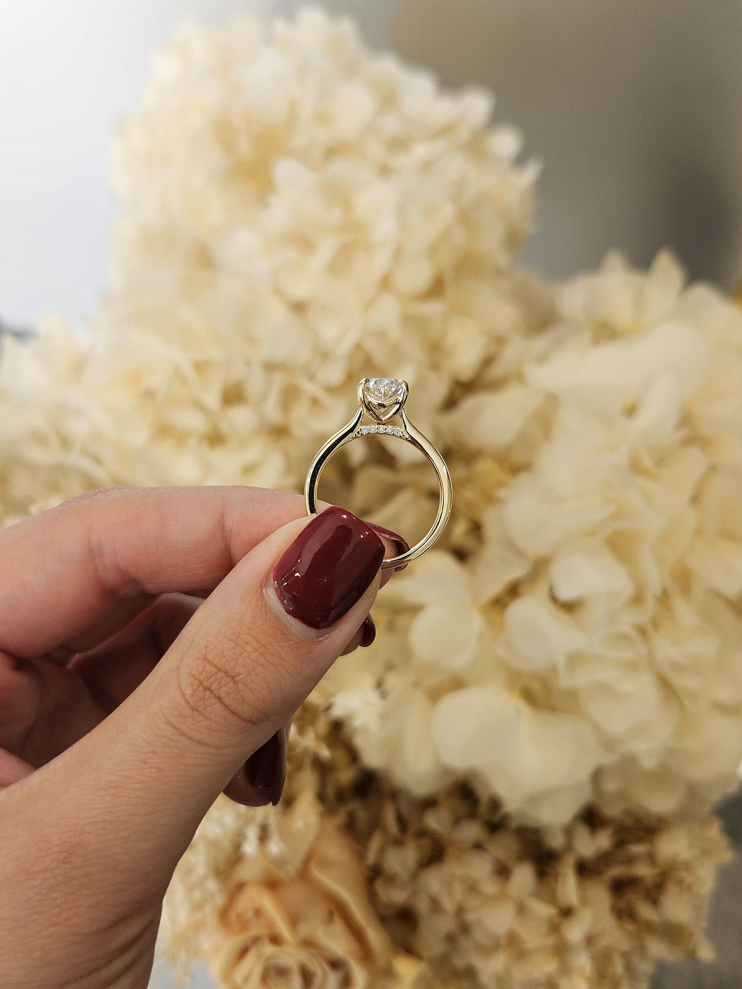 2.22ct Oval Cut Lab Grown Ava Design Yellow Gold