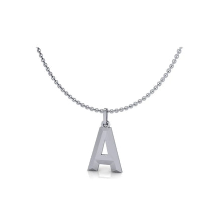 A-Initial-Pendant-White