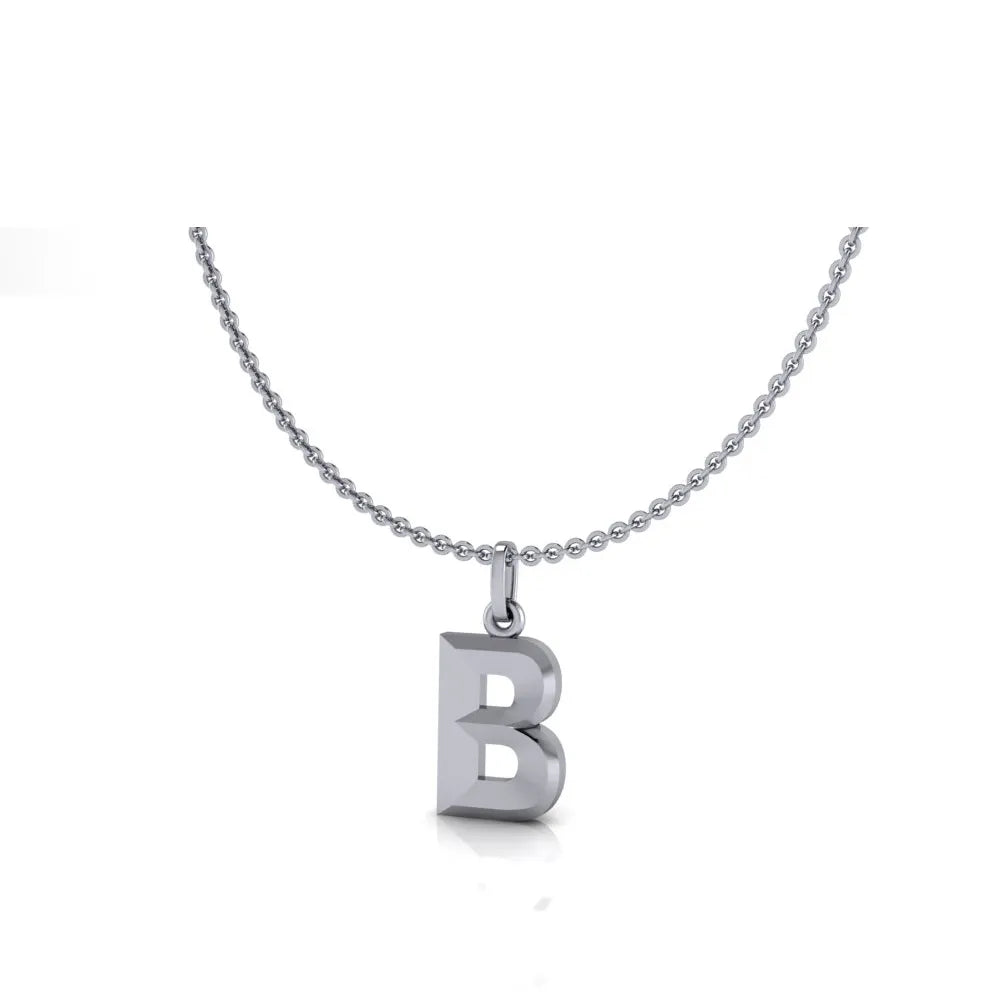 B-Initial-Pendant-White