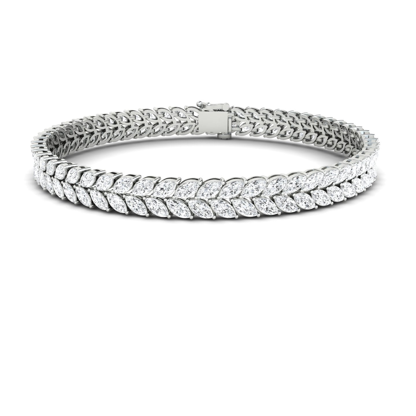 10.10ct Gia Design Lab Grown Diamond Tennis Bracelet White Gold
