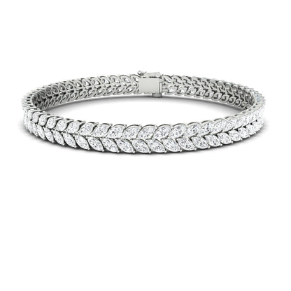 10.10ct Gia Design Lab Grown Diamond Tennis Bracelet White Gold