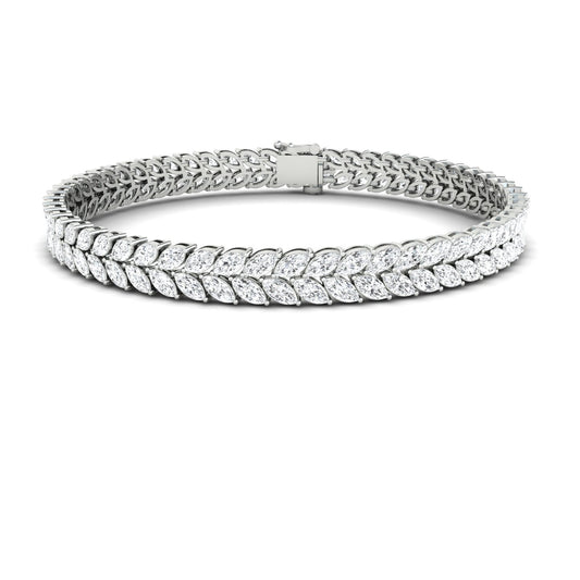 10.10ct Gia Design Lab Grown Diamond Tennis Bracelet White Gold