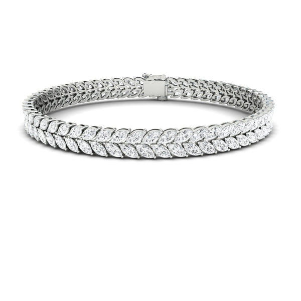 10.10ct Gia Design Lab Grown Diamond Tennis Bracelet White Gold
