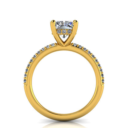 1.52ct Radiant Cut Lab Grown Bassano Design Yellow Gold