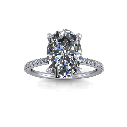 1.53ct Oval Cut Lab Grown Veneto Design Platinum