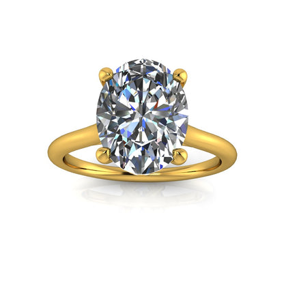2.22ct Oval Cut Lab Grown Ava Design Yellow Gold