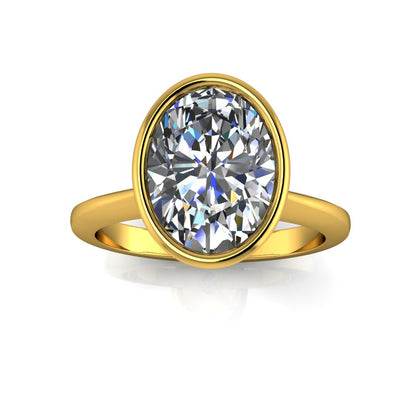 2.04ct Oval Cut Lab Grown ESTELLE Design Yellow Gold