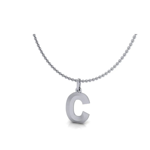C-Initial-Pendant-White
