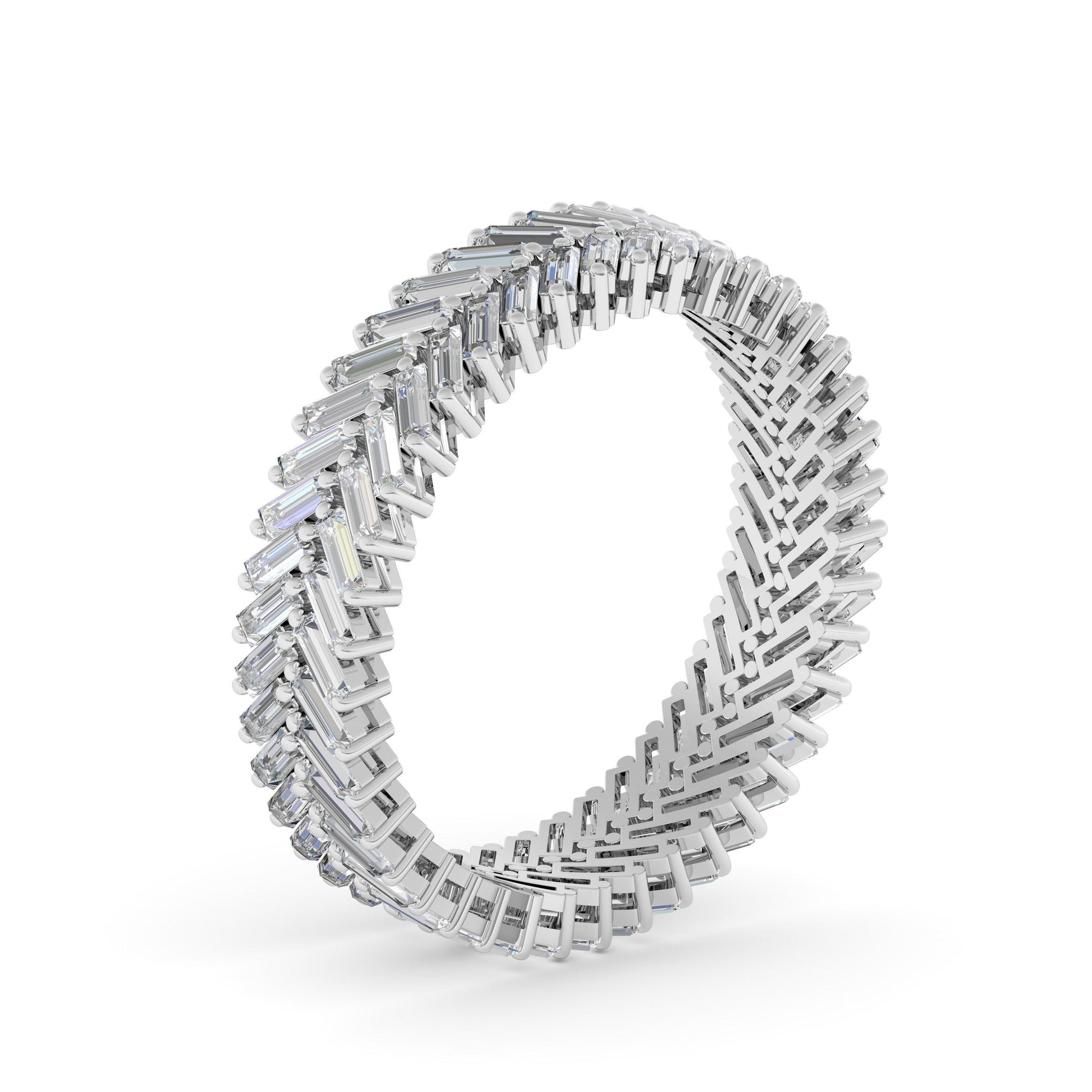 Chevron Wedding Ring - Michael Arthur Diamonds
