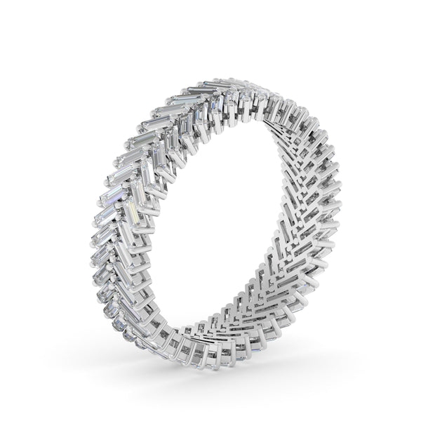 Chevron Wedding Ring - Michael Arthur Diamonds