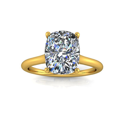 2.12ct Cushion Cut Lab Grown Custom Bella Design Yellow Gold